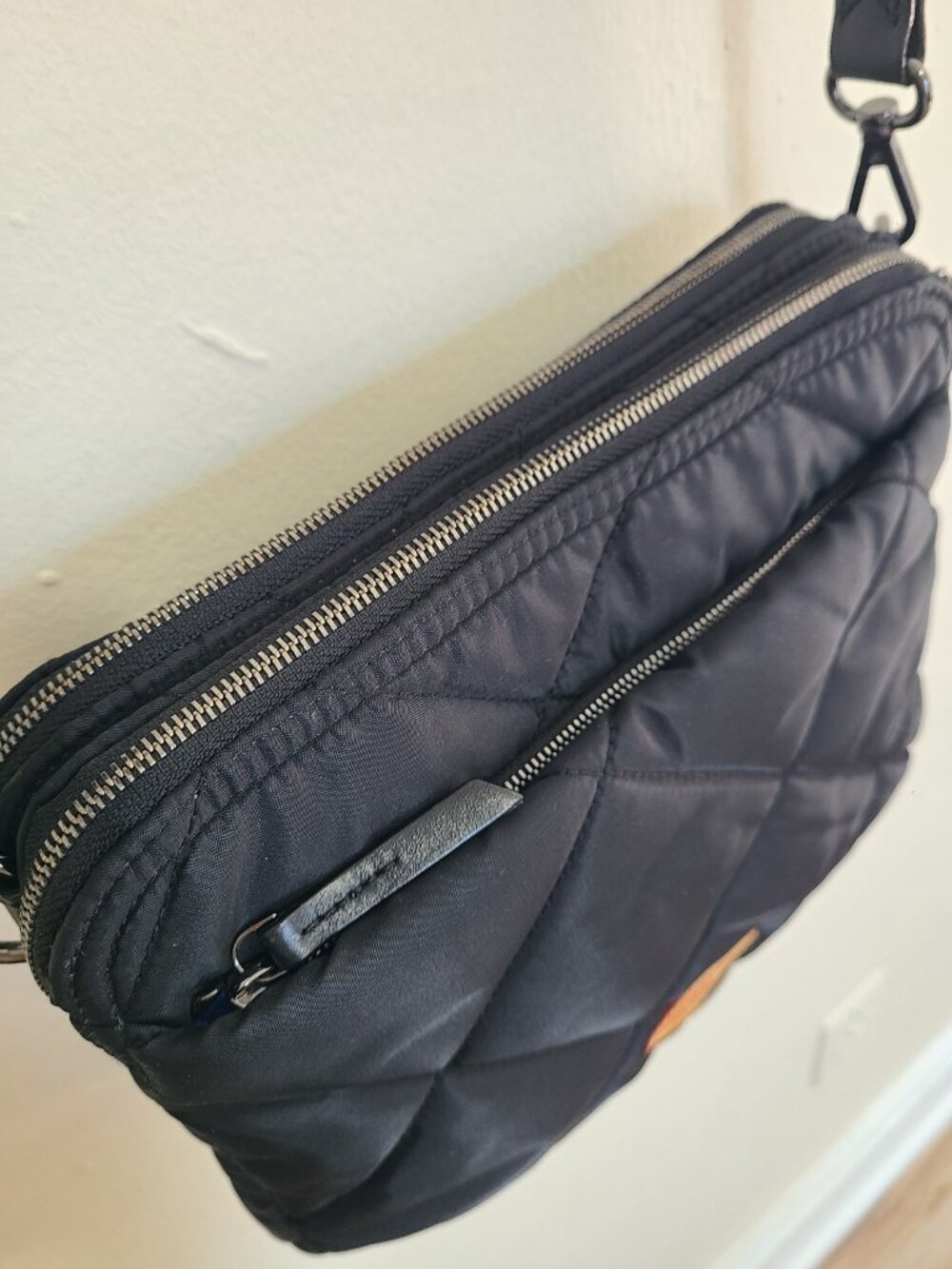 MZ WALLACE Madison Quilted Nylon Crossbody Bag Black - Picture 6 of 12